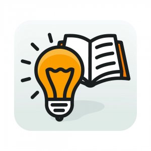 lightbulb and book clipart