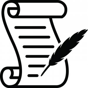 clipart of scroll and quill