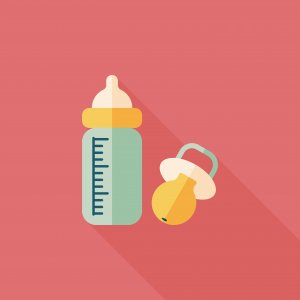 clipart of baby bottle and pacifier